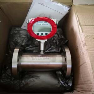 DN50/65/80/100/125 고정밀 스테인리스 스틸 304/316 플랜지 터빈 유량계 (수력 유류 연료 디젤용) 디지털