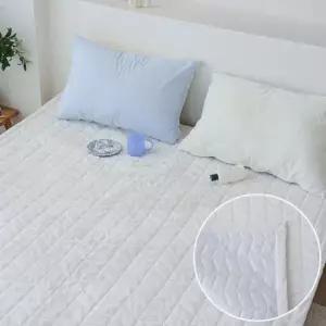 퀸침대패드 호텔 극세사 밴딩패드 Q 크림 단품 겨울 침구 베딩