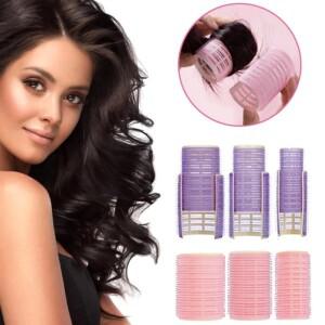 3피스 헤어 컬러 엑스트라 롱 롤러 에어 뱅 커튼 커튼 루트 볼륨 롤 푹신한 클립