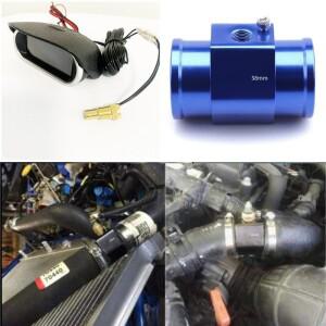 자동차 부품 디지털 수온 게이지 + 볼트 센서 헤드 플러그 조인트 파이프 라디에이터 호스 어댑터 NPT