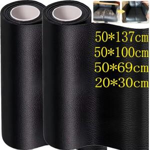 자가 접착 가죽 수리 테이프 DIY 블랙 (소파 자동차 시트 핸드백 재킷 가구 패치 패치용)