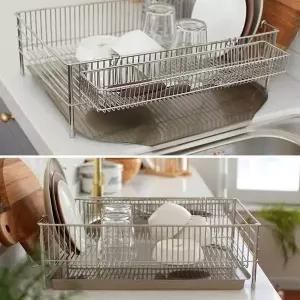 물빠짐수저통 1단 물빠짐 수저통 접시 그릇 식기 설거지 건조대