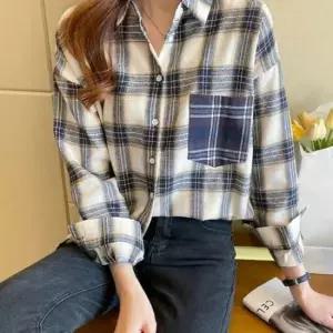 [의류] 데일리룩 오피스룩 반전원단체형커버 체크셔츠