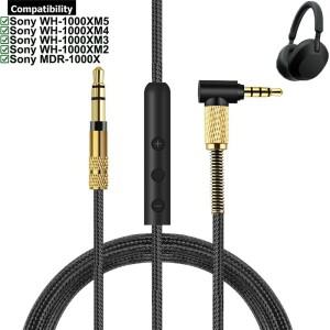 소니호환 WH-1000XM5 MDR-1000X 헤드폰용 나일론 편조 교체 OFC 케이블 연장 코드