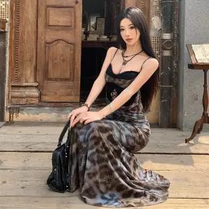 원피스 여성 롱스커트 레이스 레이어드 일자 어깨 머메이드 나시 SPO마켓1