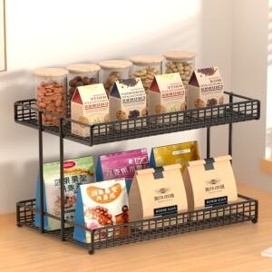 다층 간식 보관 랙 과일 티백 정리함 데스크탑 선반 티 테이블 다용도 가정용