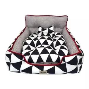 고양이소파 애견 침대 트라이앵글블랙 쿠션 방석 강아지집 대1P