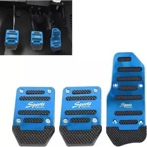 도가리 3 PCS 자동차 페달 패드 미끄럼 방지 수동 변속기 가속기 및 브레이크 구멍 없는 합금 클러치