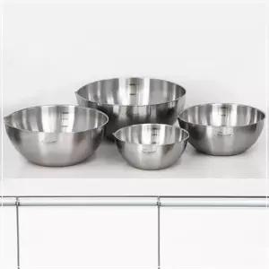 다용도볼 국내산 키친아트 무광스텐 물코 믹싱볼 4종세트