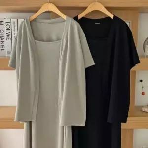 [옷은날개] 골지 의류 원피스 세트 가디건 빅사이즈 306P559S