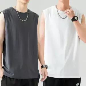 [깨비몰] 여름 나시티 면티 20수 오버핏 민소매 무지 (15411340A)