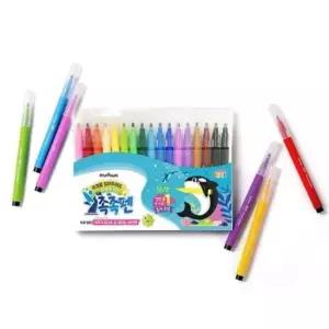자재 문화연필 더존키즈 촉촉펜 16색 사인펜 갑(12개입)