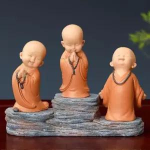 인테리어인형 동자승 불상 아기부처 미니동자승 장식품 3종세트