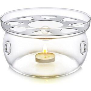 티블로 축하 티포트 워머 표준 사이즈(직경 5인치) 내열 붕규산염 유리 티 티라이트 캔들