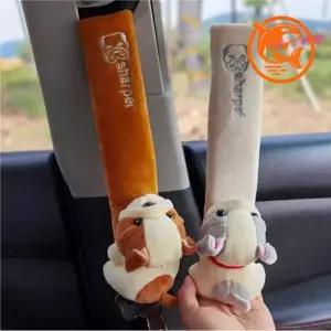 귀여운 애완동물 안전벨트 커버 벨크로 디자인 푹신한 보호