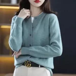 [옷은날개] 도톰 봄 간절기 라운드 베이직 데일리 노란색가디건