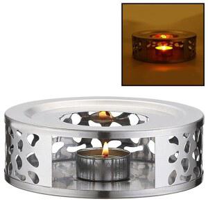 스테인리스 스틸 티포트 워머 티라이트 홀더가 있는 금속 히터 유리 강철 세라믹 및 기타 내열 접시용 캔들 베이스 커피