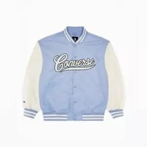 매장정품 CONVERSE 컨버 남여공용 논패디드 봄버 바시티 재킷 바이올렛 10026912 1301290