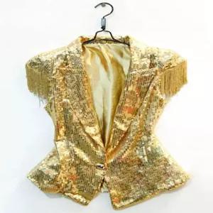 스팽글 조끼 트로트 반짝이 단추 의상 공연 무대