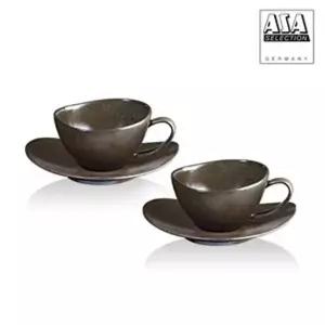 아사셀렉션 아프리카풍 쿠바스톤 홍차잔 2인세트 빈티지찻잔