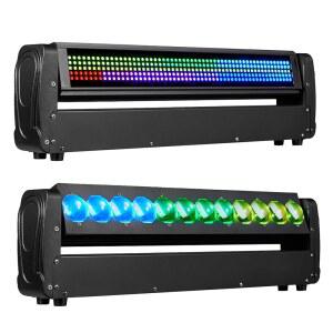 360 무빙 헤드 DJ 라이트 250W 빔 커튼 & 스트로브 스테이지 라이트 12x10W RGBW 4in1 DMX512 / 파티 라이브 쇼 웨딩을 위한 사운드 / RDM 프로페셔널 DJ 스테이지 소품 - 1개