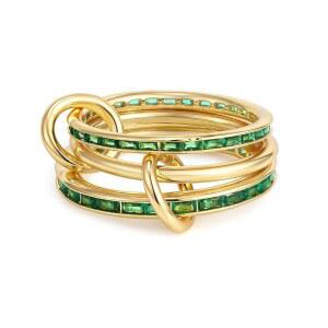 여성용 슬롱 골드 스태커블 링, 데인티 18K 도금 큐빅 지르코니아 실버 로즈 링 세트, 멀티 혼합 금속 세트