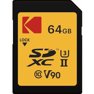 64GB UHS II U3 V90 울트라 프로 SDXC 메모리 카드 최대 300MB/s 읽기 속도 및 270MB/s 쓰기
