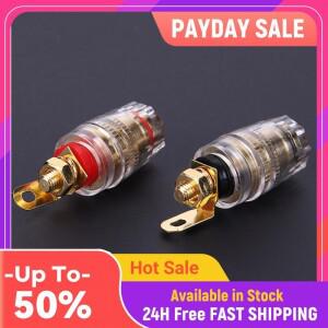 2pcs 4mm 앰프 스피커 바인딩 포스트 금도금 황동 오디오 비디오 터미널 잭 소켓 커넥터 DIY용