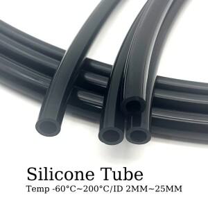 ID 2mm-25mm 블랙 실리콘 호스 식품 등급 물 무취  고온 저항