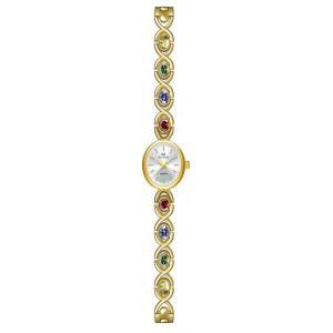 작은 빈티지 팔찌 우아한 제이드 타원형 다이얼 드레스를 착용한 여성 팬미스 골드 톤 시계 패션 쿼츠 손목시계 방수 시계