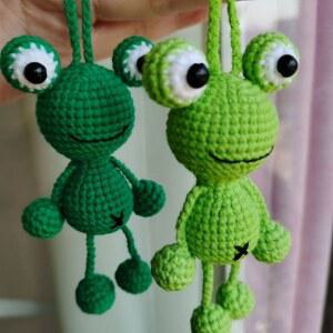 개구리 팬던트 체인 만들기 코바늘 패키지 청개구리 인형 뜨개 가방 애착인형