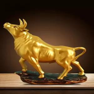 황소 조각상 풍수 인테리어 개업 황금송아지 황금 개업선물 송아지 장식 조각 장식품 행운