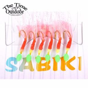 2팩 Sabiki Rigs 바닷물 인공 낚시 미끼 빛나는 바다 고등어 Pesca 태클 문자열 후크 깃털