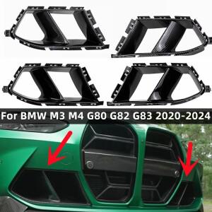 BMW G80 M3 G82 G83 M4 2021-2024 쌍 앞 범퍼 측면 에어 벤트 커버 자동차 안개 장식 하부