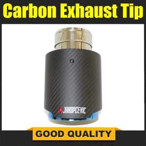 정품 핫세일 자동차 매트 카본 머플러 팁 배기 시스템 아크라포빅용 범용 스테인리스 블루