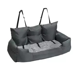 대형견카시트 면 명상방석 그레이 자동차 동물 쿠션겸용