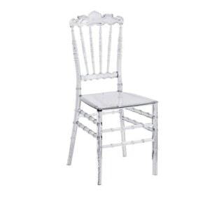 호텔 연회장 크리스털 투명 의자 웨딩홀 야외 활동용 플라스틱 나폴레옹 체어