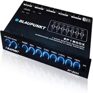 전면 3.5mm 보조 입력 후면 RCA 및 고수준 스피커 입력이 있는 Blaupunkt EP1800X 7밴드 자동차 오디오