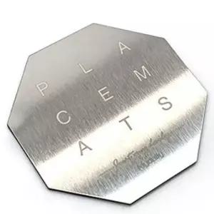 고급코스터 티코스트 유리컵받침 맥주 머그컵 실버 다각형