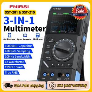 FNIRSI DST210 3-IN-1 디지털 멀티미터 다기능 테스터 10MHz 48MSas 샘플링 속도 오실로스코프 0-50KHz신호