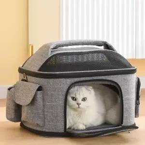 강아지 캐리어 이동장 경량 반려동물 애견 기내용 대용량 접이식 야외 여행 산책 운반 켄넬
