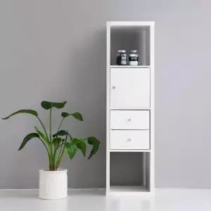 [마이모노샵][마이모노샵] 넓어보이는 화이트 흰색 4칸 진열 디피 선반 수납장 교수실 (17055348)