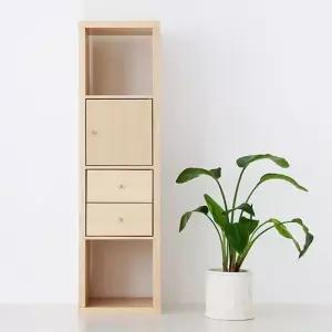 [마이모노샵][마이모노샵] 좁은공간 틈새가구 원목 4칸 수납 진열 선반 책장 북카페 (17055347)