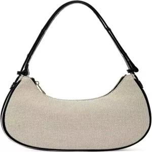 클루시 숄더백 여성용 지갑 만두 스몰 호보백 가죽 클러치 스트랩 조절 가능