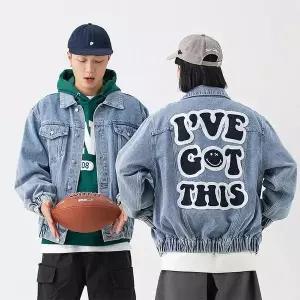 남자 청자켓 오버핏 데님자켓 후드 청카바 (9102038A)