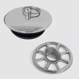 국내생산 욕조마개+크롬 크롬 욕조망35mm 거름망