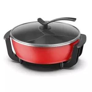 멀티쿠커 전기냄비 샤브샤브 대형 전골 찜기 찜 찌개 쿠커 마라탕 캠핑 다용도 스테인레스