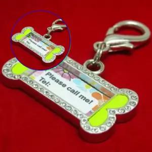 쌍문상회 목걸이 인식표 펜던트 야외 표시 S 외출 목줄 큐빅 표식 이름표 강아산책