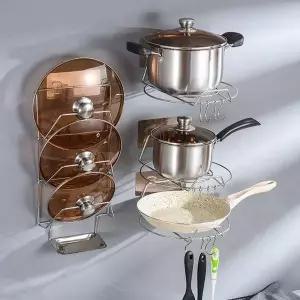 주방 싱크대 선반 냄비 뚜껑 그릇 후라이 팬 정리대 주방용품