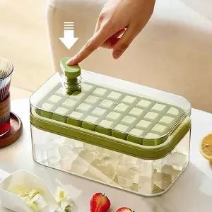 원터치 스쿱 푸쉬 얼음틀 간편 트레이 아이스 얼음통 냉장고용품